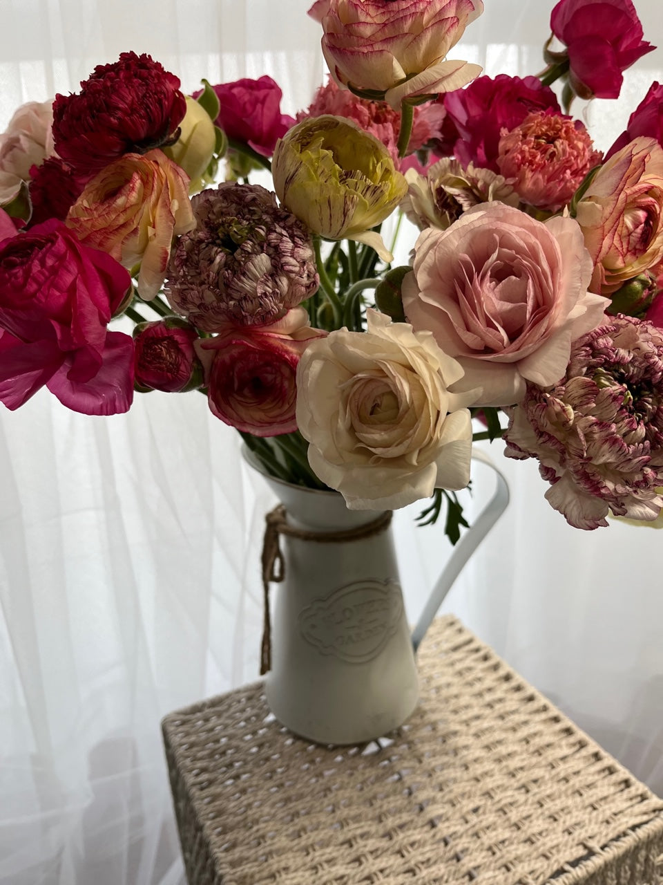 ラナンキュラス ボリュームいっぱいの30本　はねだし　色はお任せ